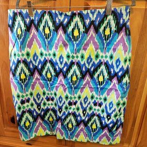 Jones New York Multi-color bright Pencil Skirt Size 14